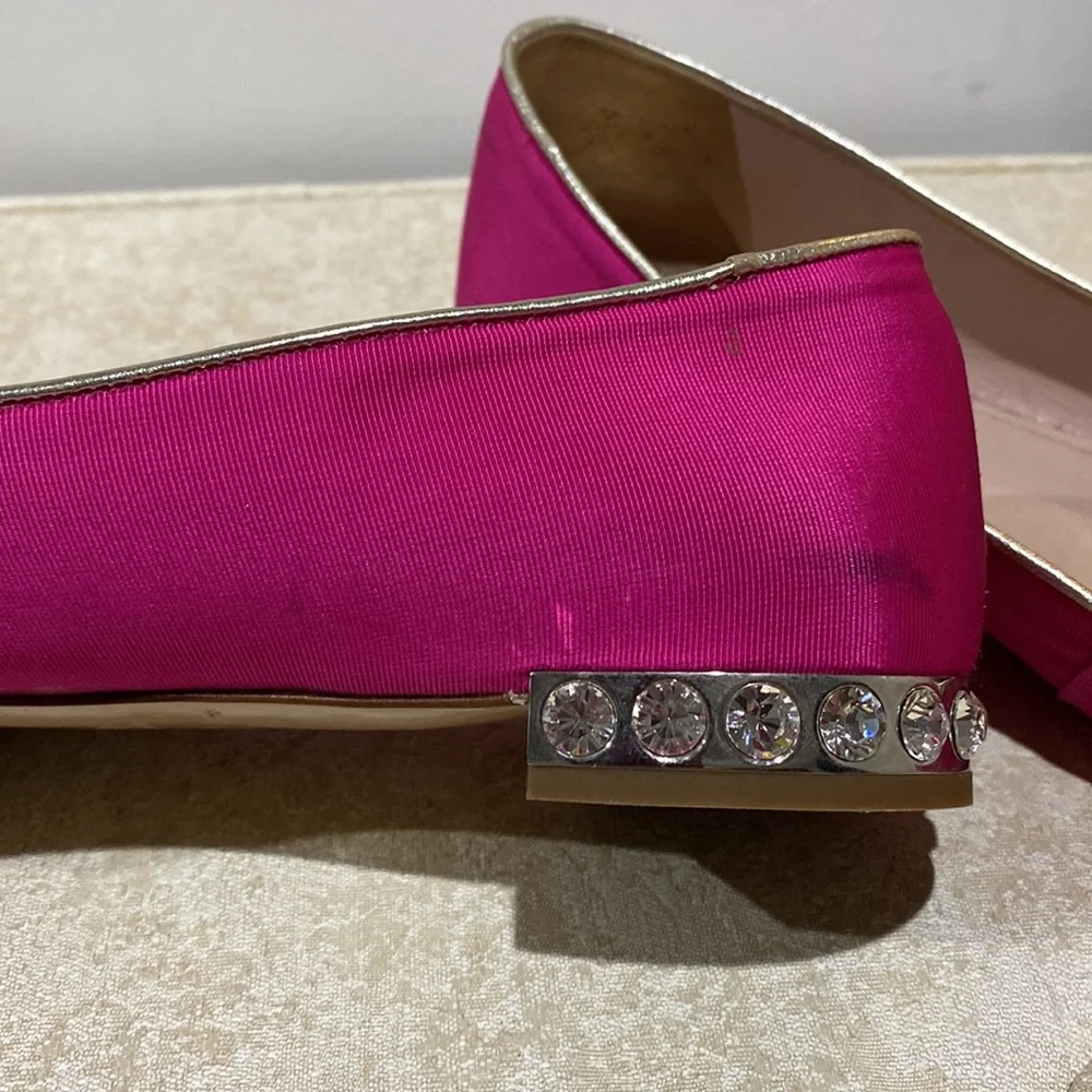 Miu Miu Pink Satin Embroidered Loafers SIZE 38.5